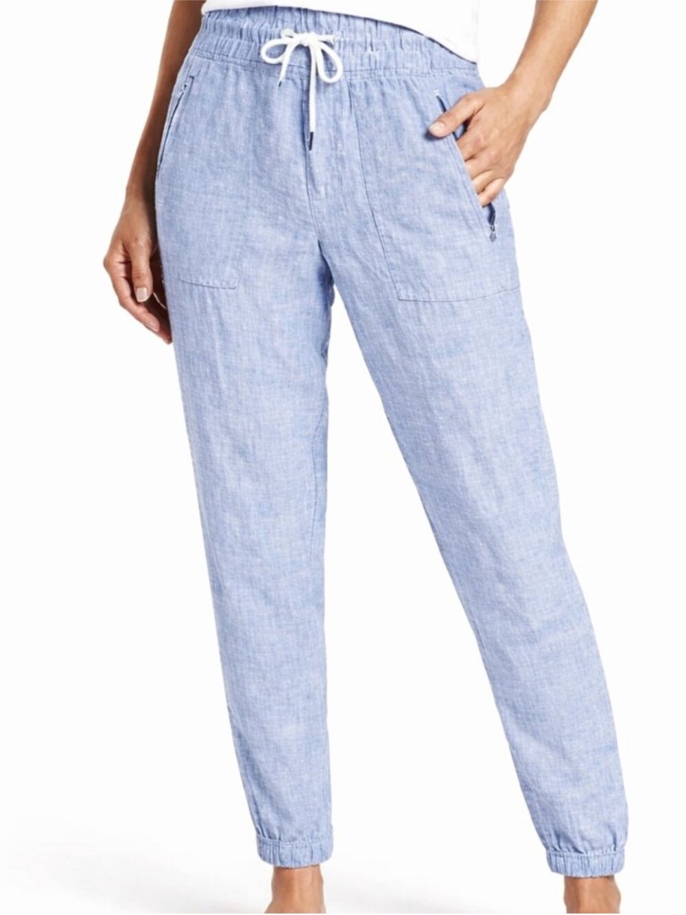 ATHLETA Cabo Linen Jogger
White Beachy Summer Casual Size
10 Tall Travel